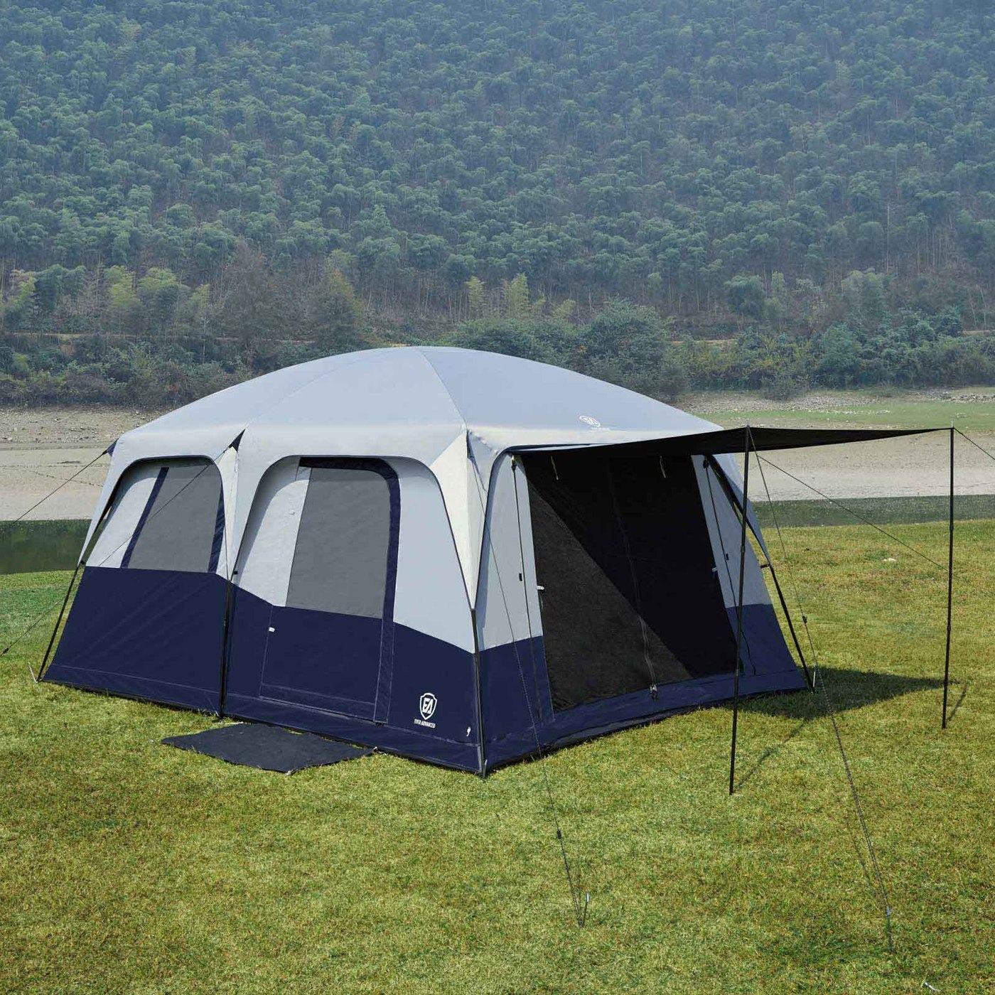 EVER ADVANCED 10-person blackout cabin tent with porch