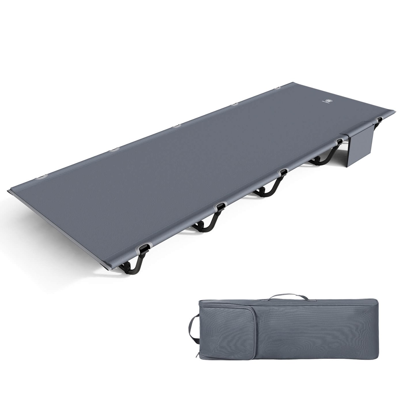 EVER ADVANCED compact folding camping cot with carry bag